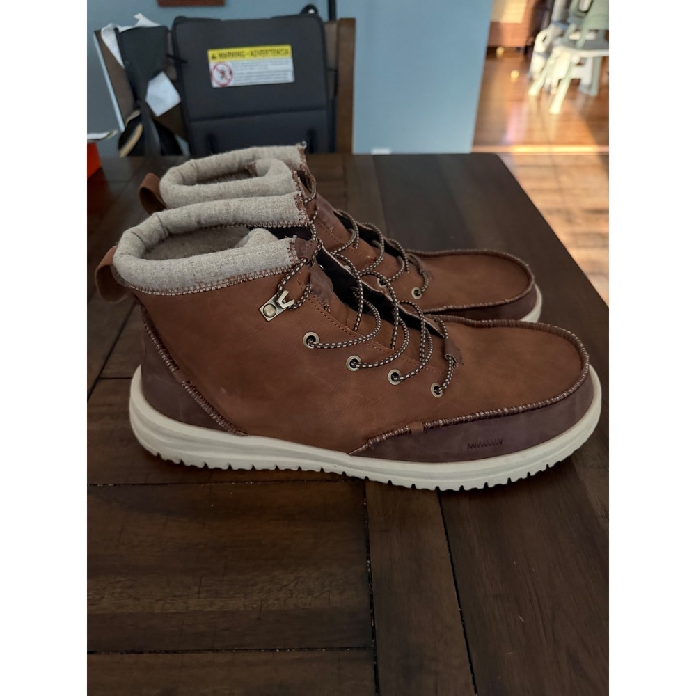 Hey Dude Bradley Classic Tumbled Mens Boots Cognac Multi Brown Size 15 44327-2JZ
